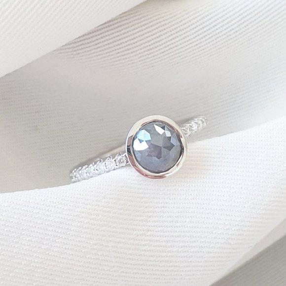 Diamond Engagement Ring 14K White Gold 1.02 TCW - Picture 6 of 9